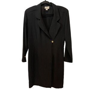 Joseph Ribkoff Blazer Dress Womens 14 Black Button Closure Office‎ Career Wear